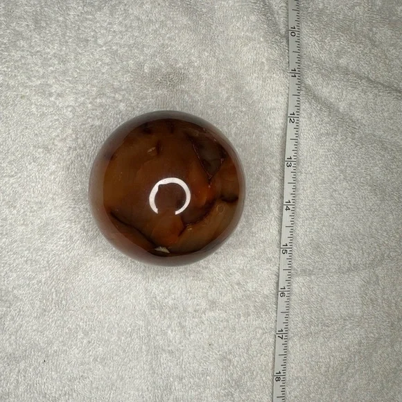 Carnelian Agate Sphere - Picture 11 of 12